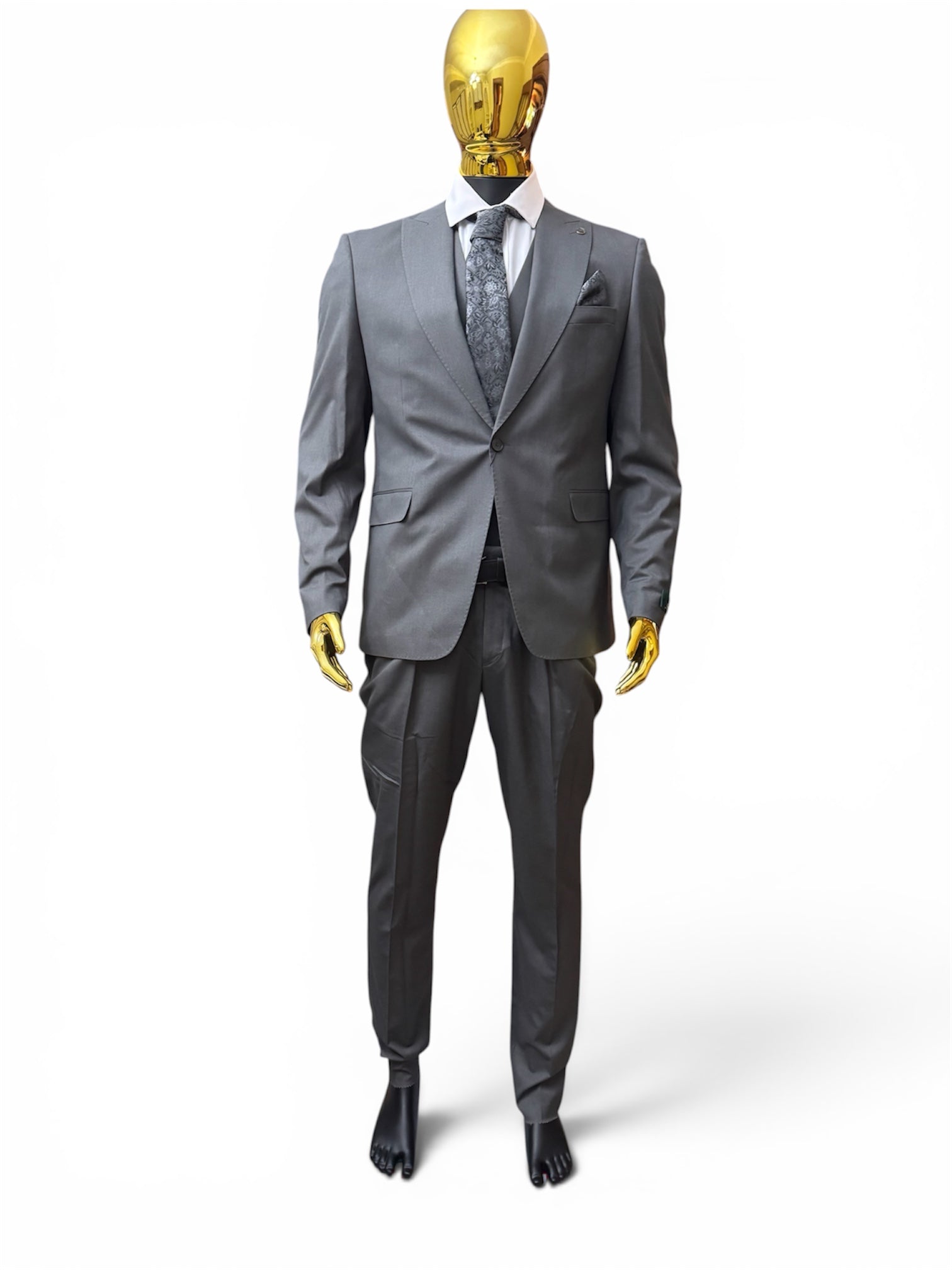 Turkish Tailored Charcoal Gray Suit – Size 58 (EU)