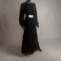 Elegant Black  Dress with Statement Belt