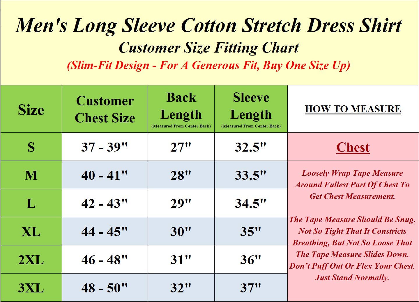 Men's Long Sleeve Untucked Stretch Dress Shirt (S-3XL)
