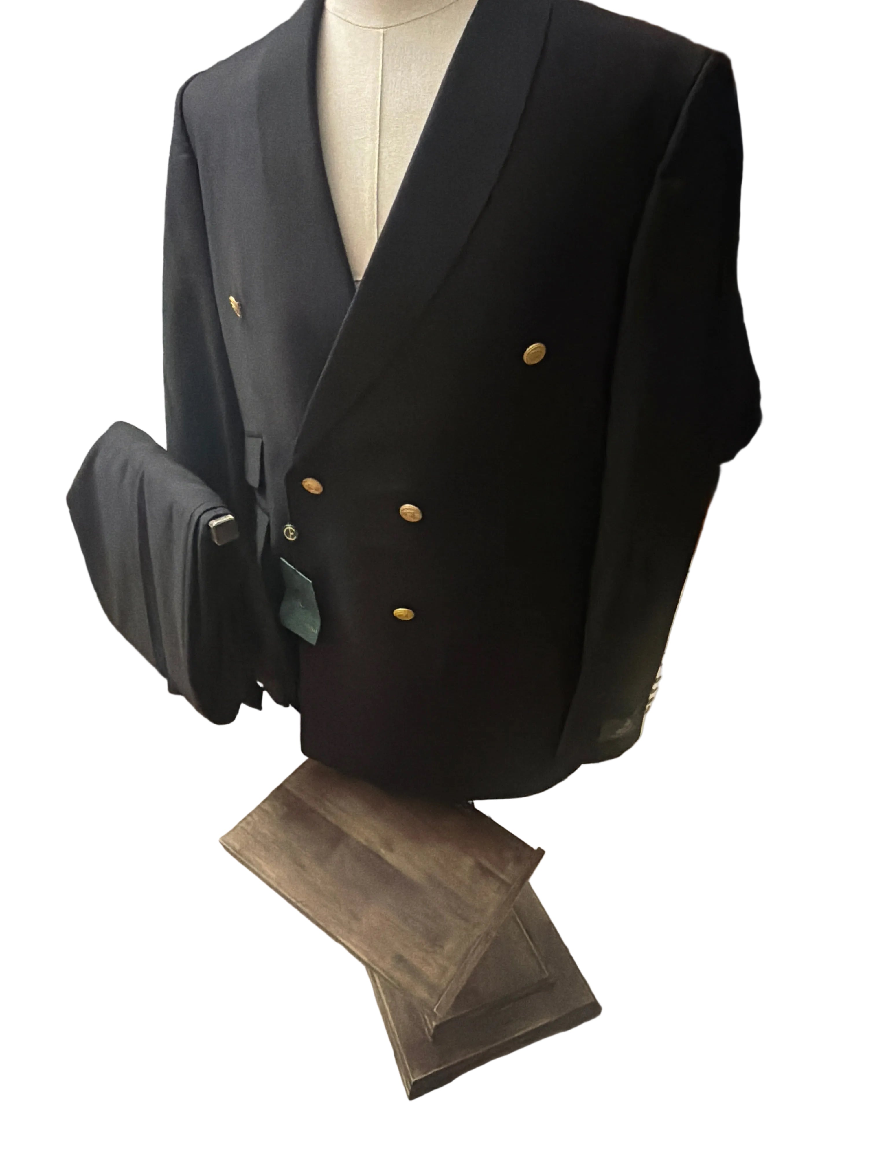 Black Double-Breasted Suit