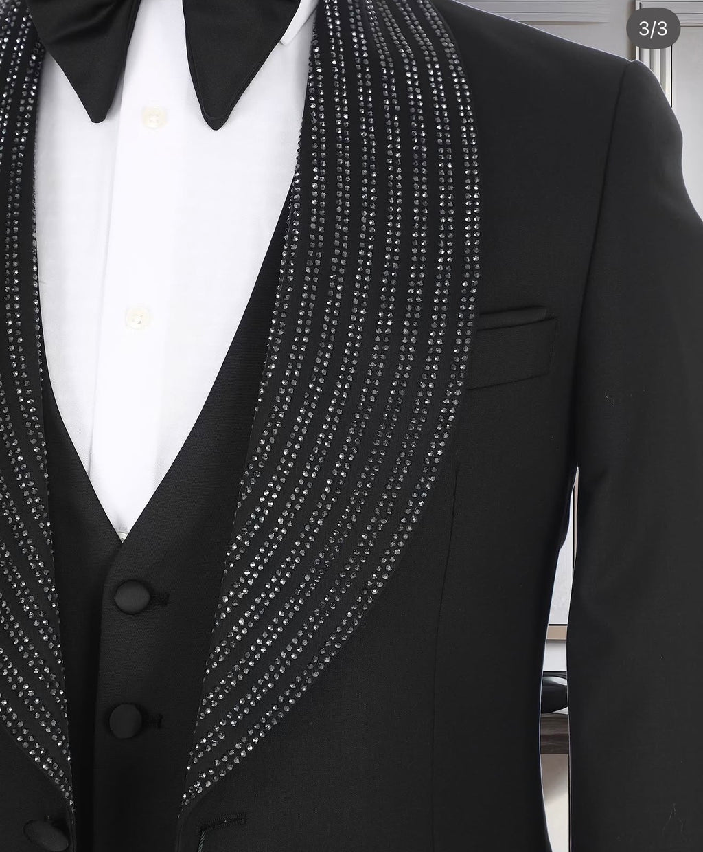 MAISON ÉTOILE White Shawl Lapel Tuxedo – Made in Turkey