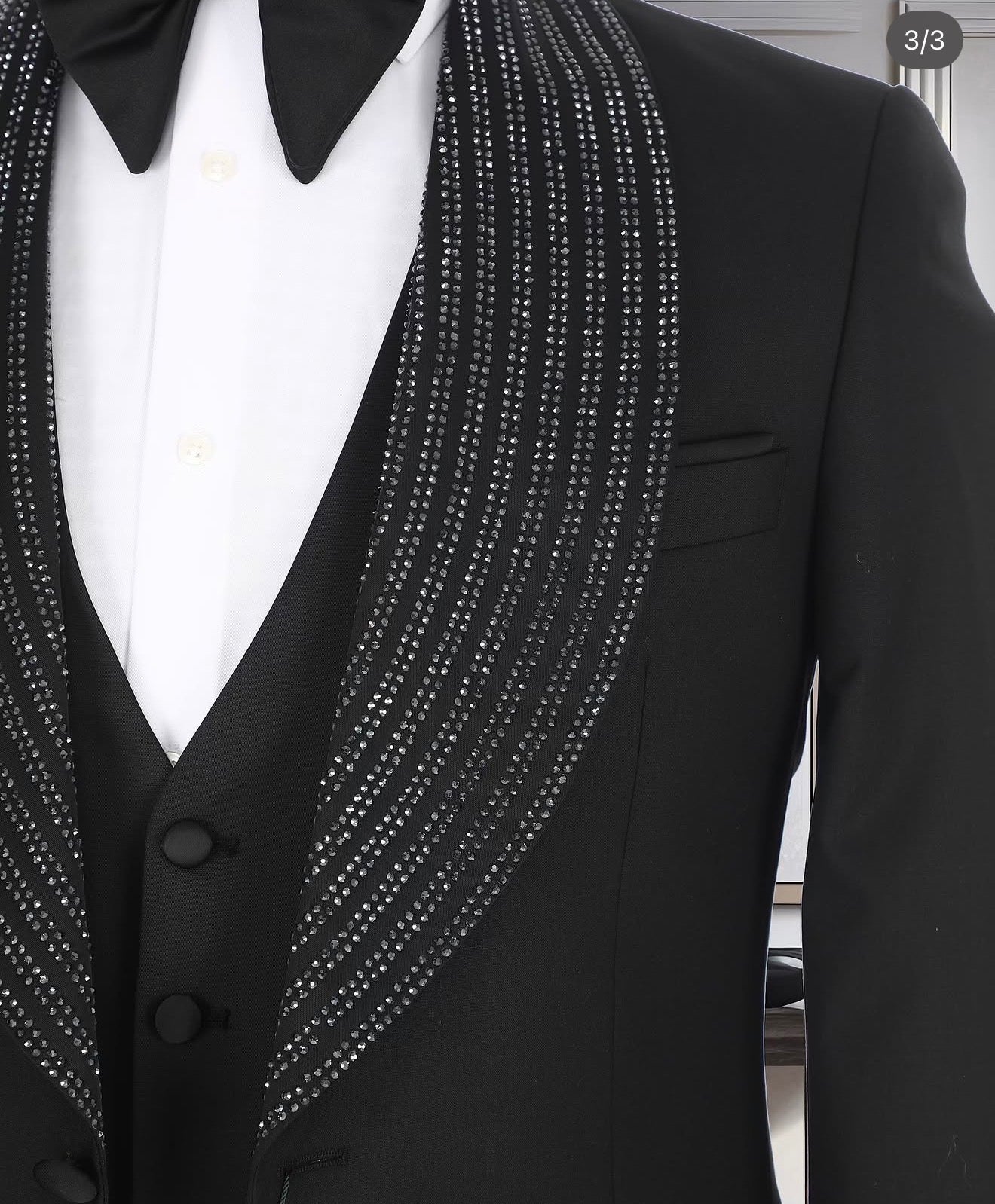 MAISON ÉTOILE White Shawl Lapel Tuxedo – Made in Turkey