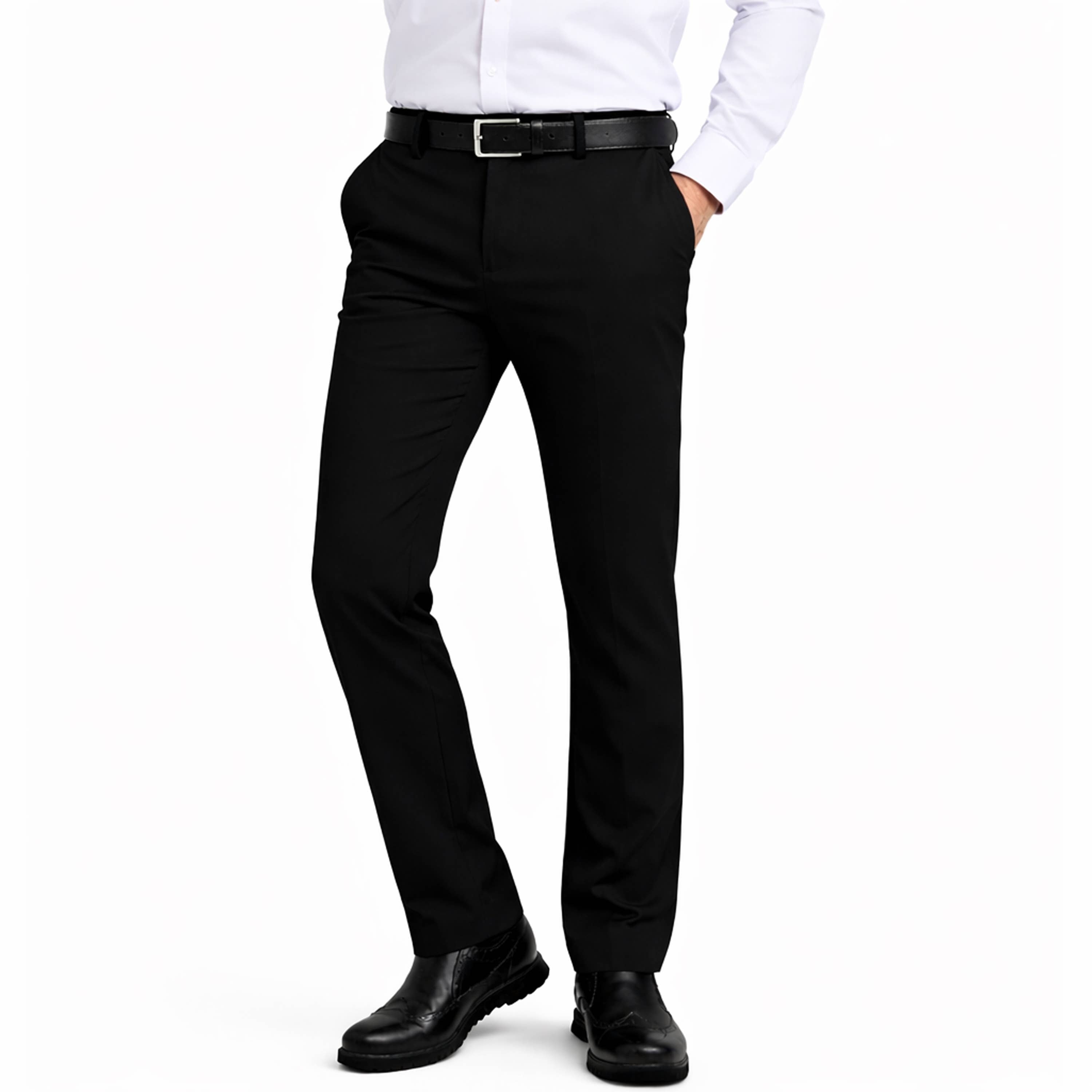 Men’s Flex Stretch Slim Fit Dress Pants (Sizes, 30-40)