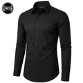 Men's Long Sleeve Untucked Stretch Dress Shirt (S-3XL)