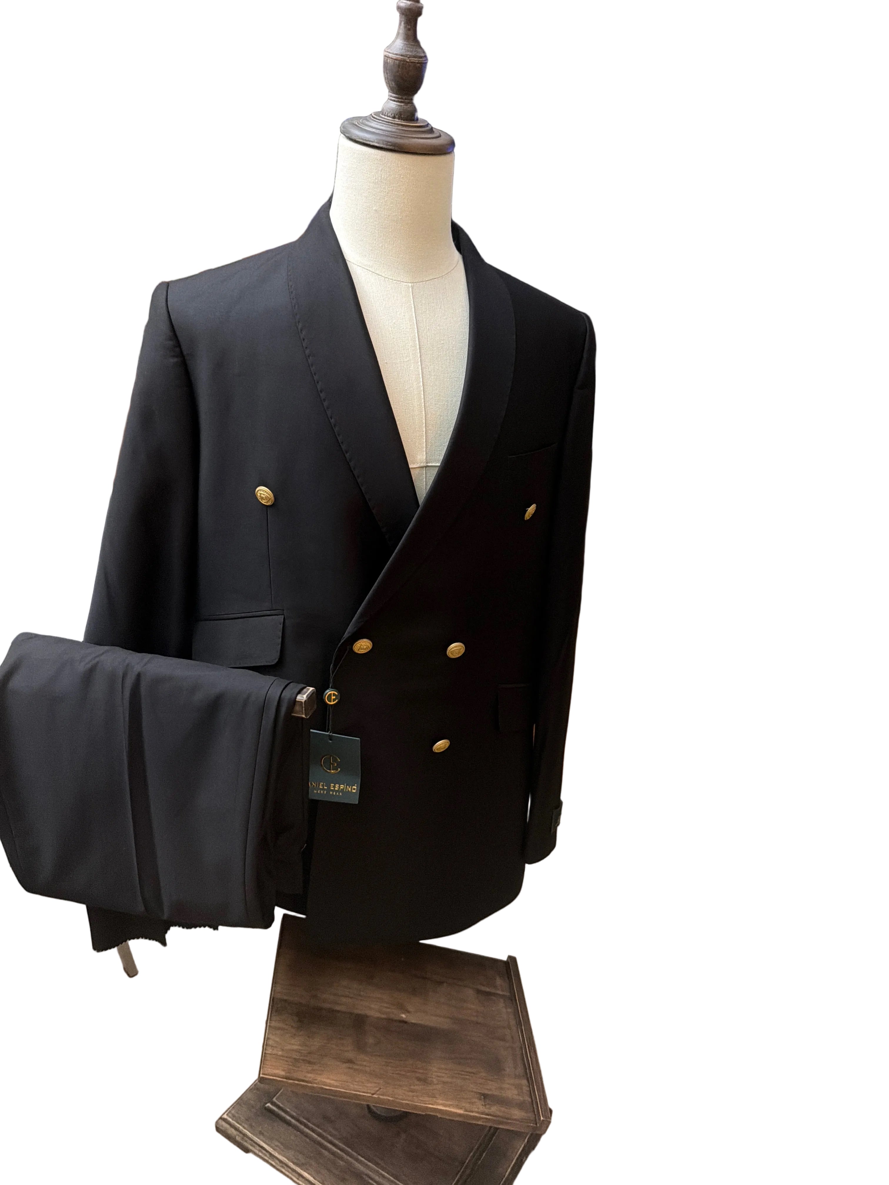 Black Double-Breasted Suit