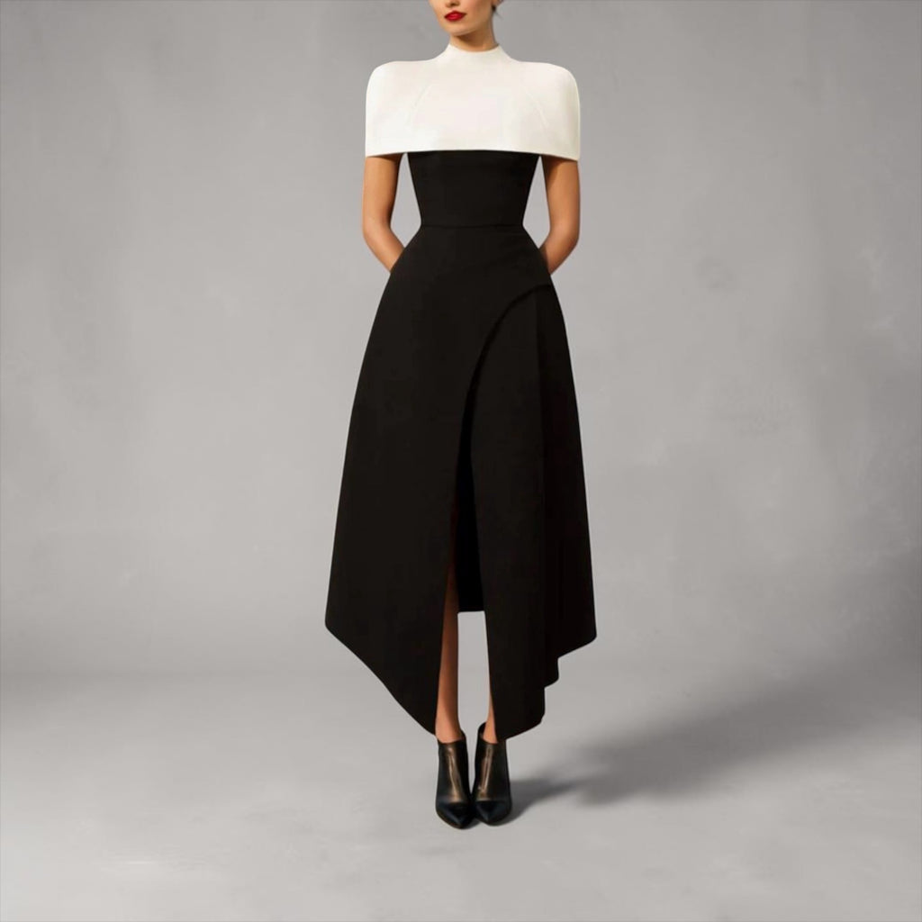 The Étoile Noir & Ivory Elegance Dress | Maison Étoile