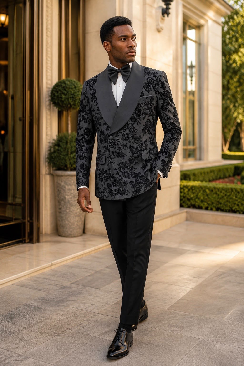 Men’s Floral Tuxedo Suit