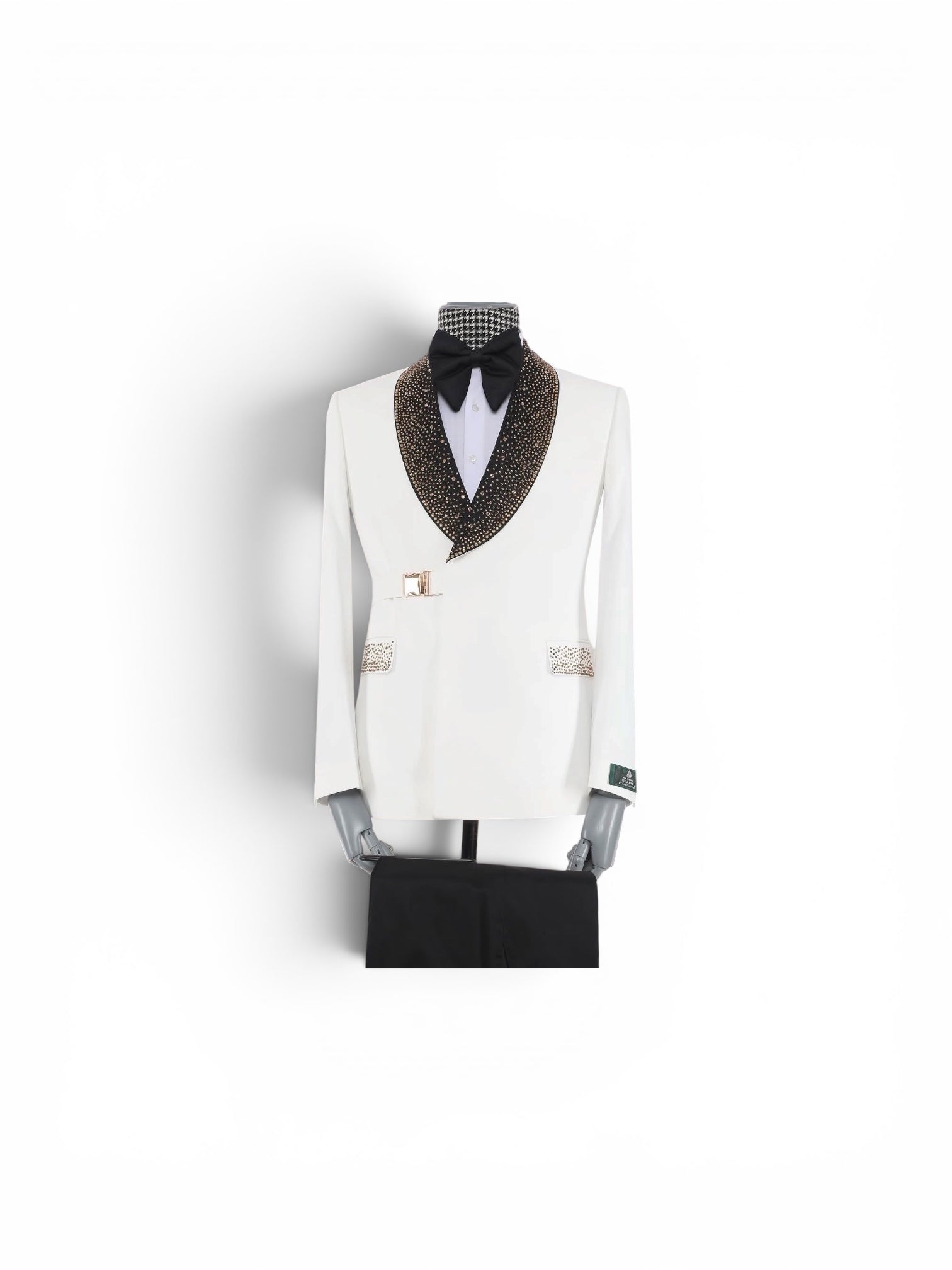 MAISON ÉTOILE White Shawl Lapel Tuxedo – Made in Turkey