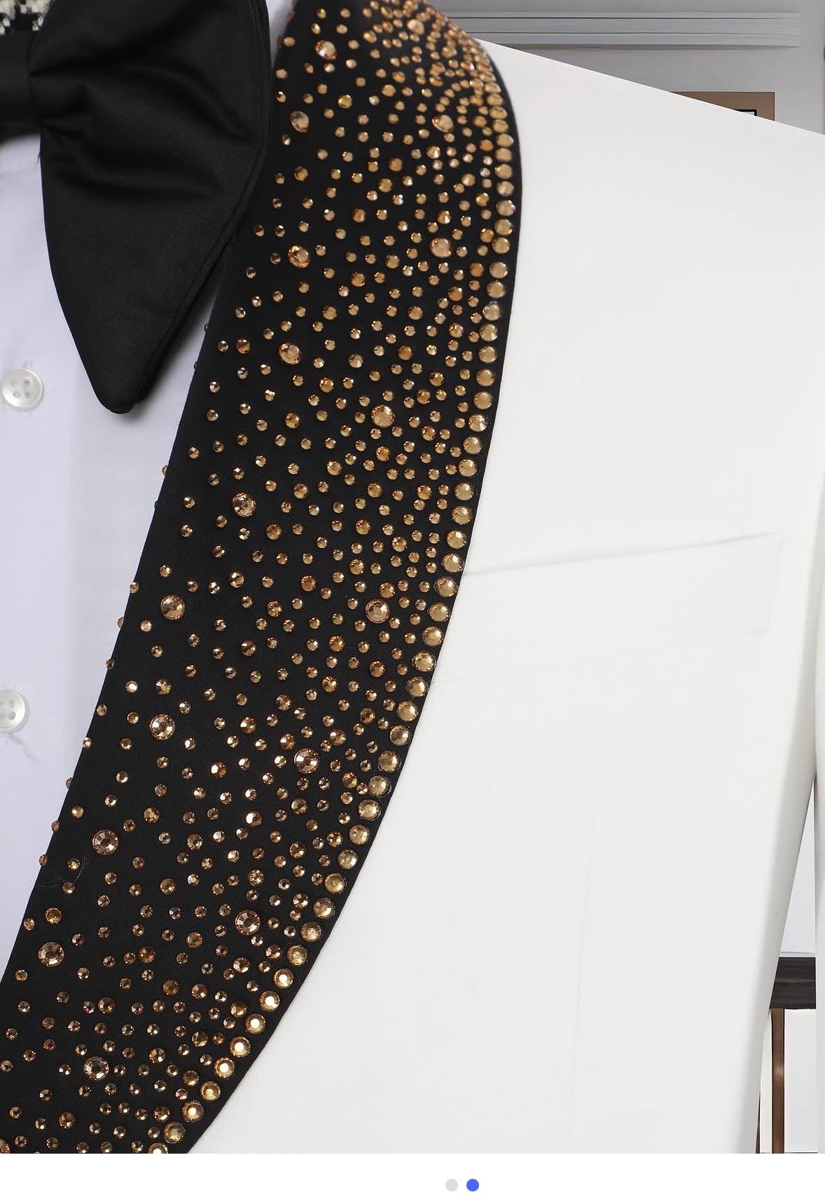 MAISON ÉTOILE White Shawl Lapel Tuxedo – Made in Turkey