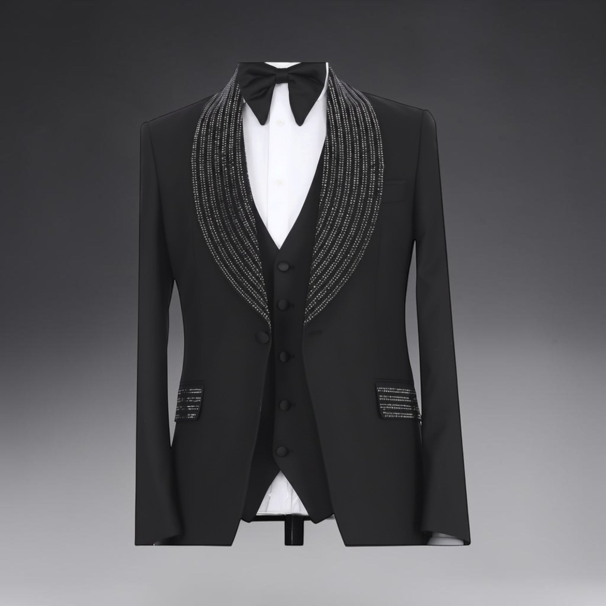 MAISON ÉTOILE White Shawl Lapel Tuxedo – Made in Turkey