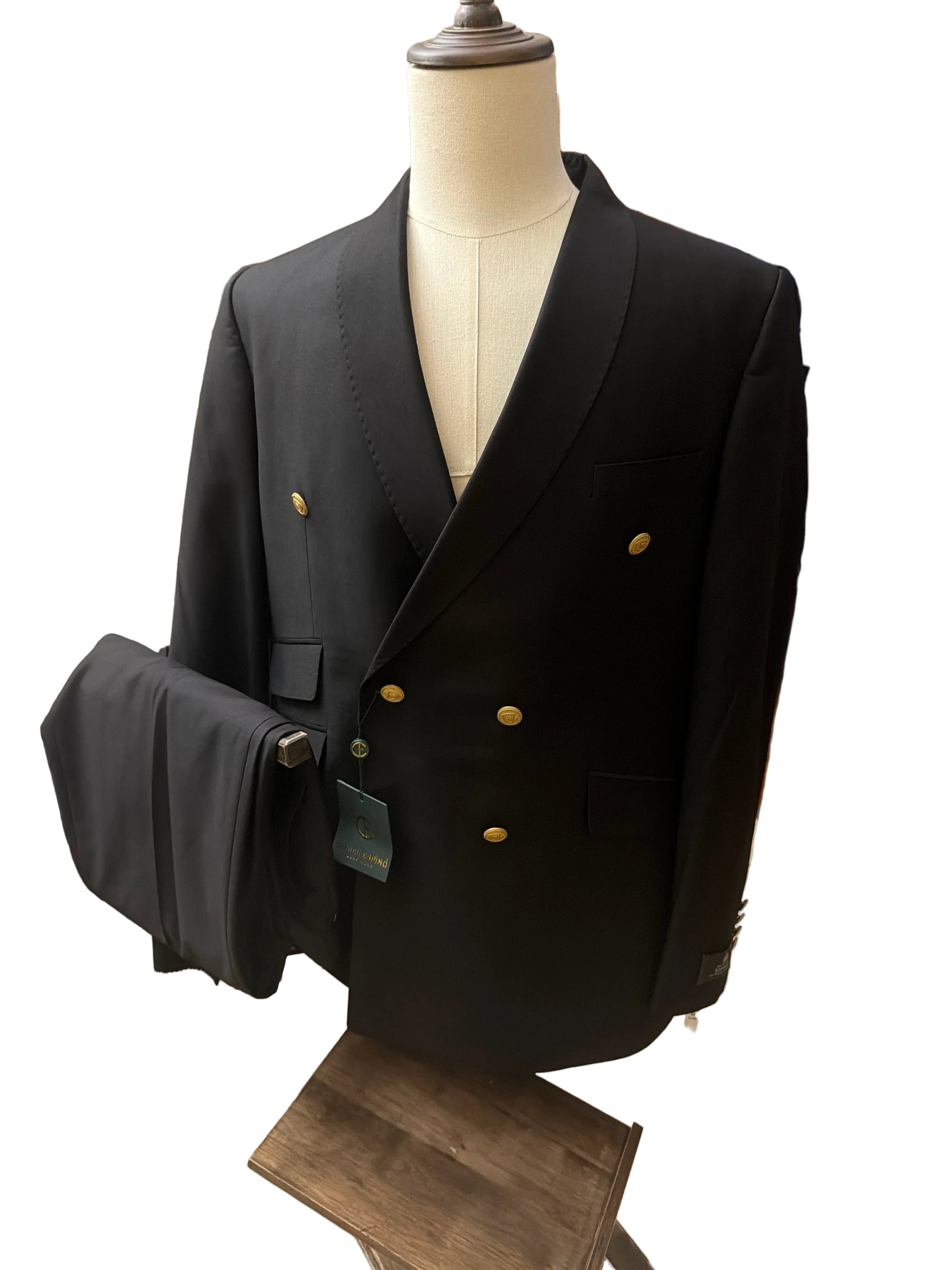 Black Double-Breasted Suit