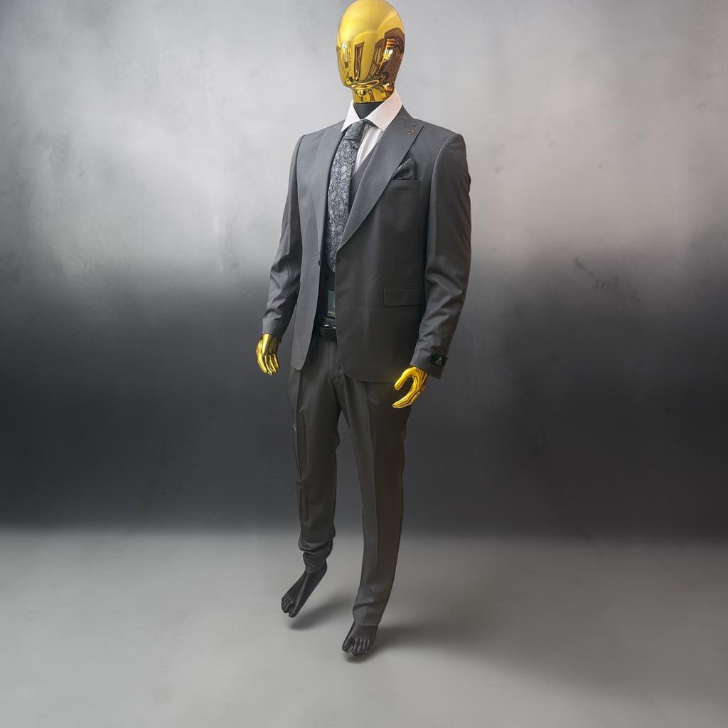 Turkish Tailored Charcoal Gray Suit – Size 58 (EU)
