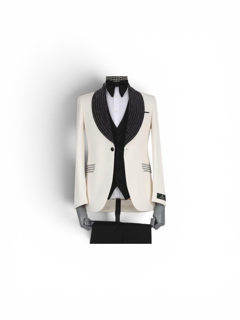 MAISON ÉTOILE White Shawl Lapel Tuxedo – Made in Turkey