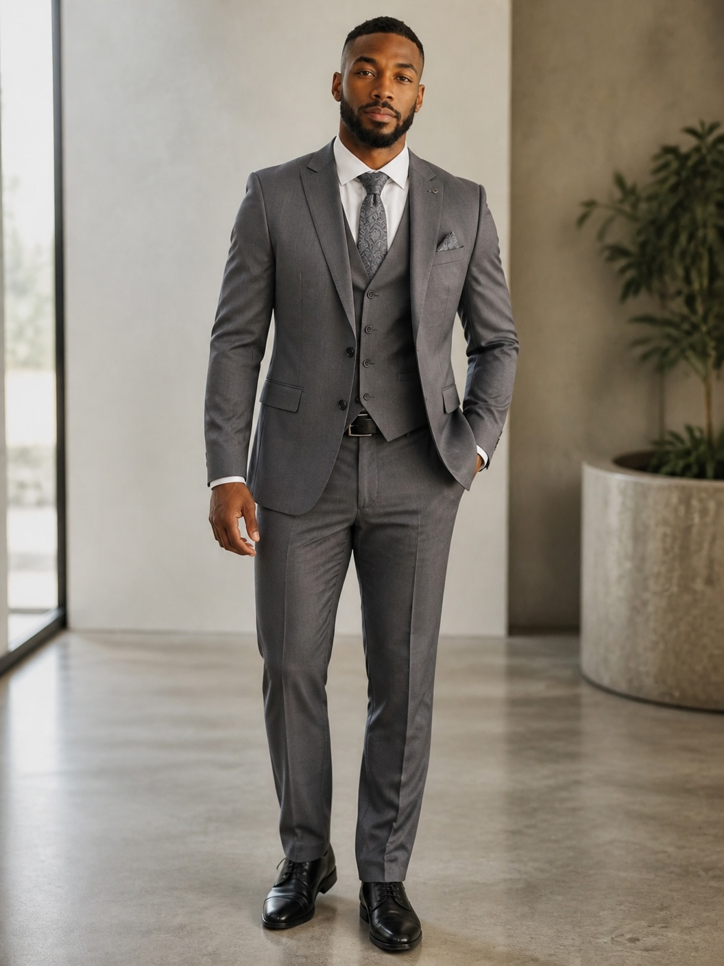 Turkish Tailored Charcoal Gray Suit – Size 58 (EU)