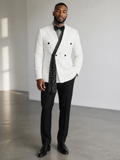 MAISON ÉTOILE White Double-Breasted Tuxedo