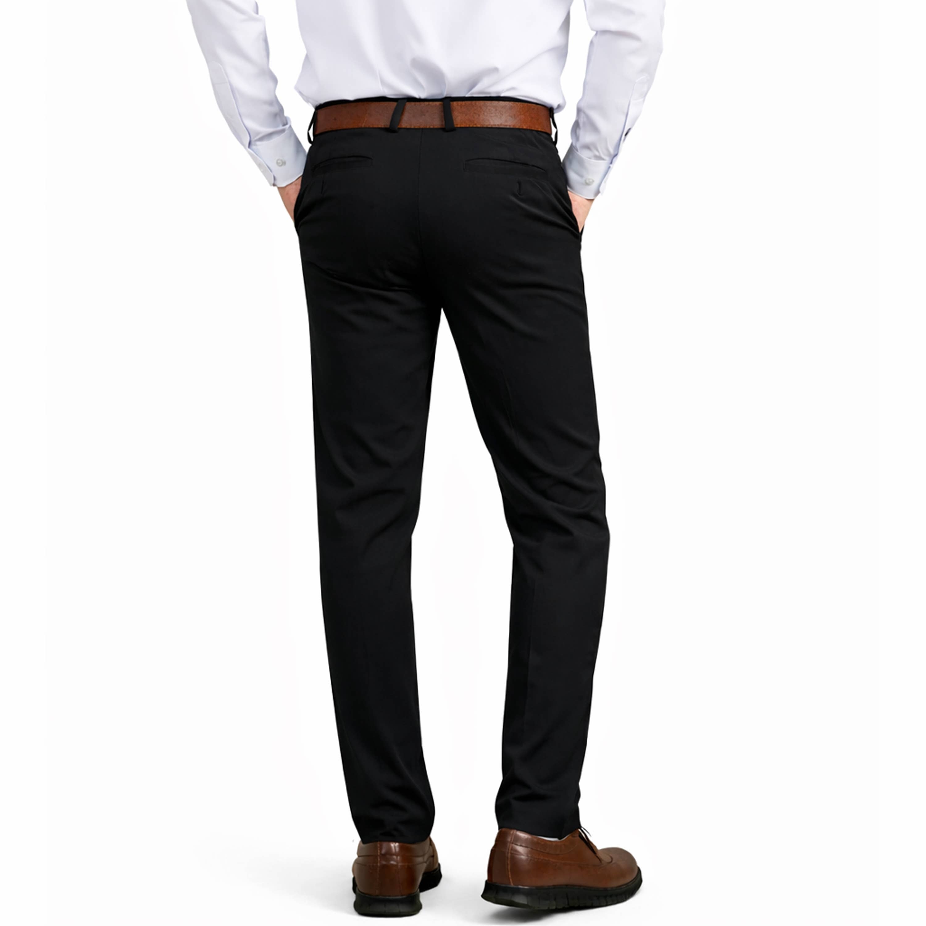 Men’s Flex Stretch Slim Fit Dress Pants (Sizes, 30-40)
