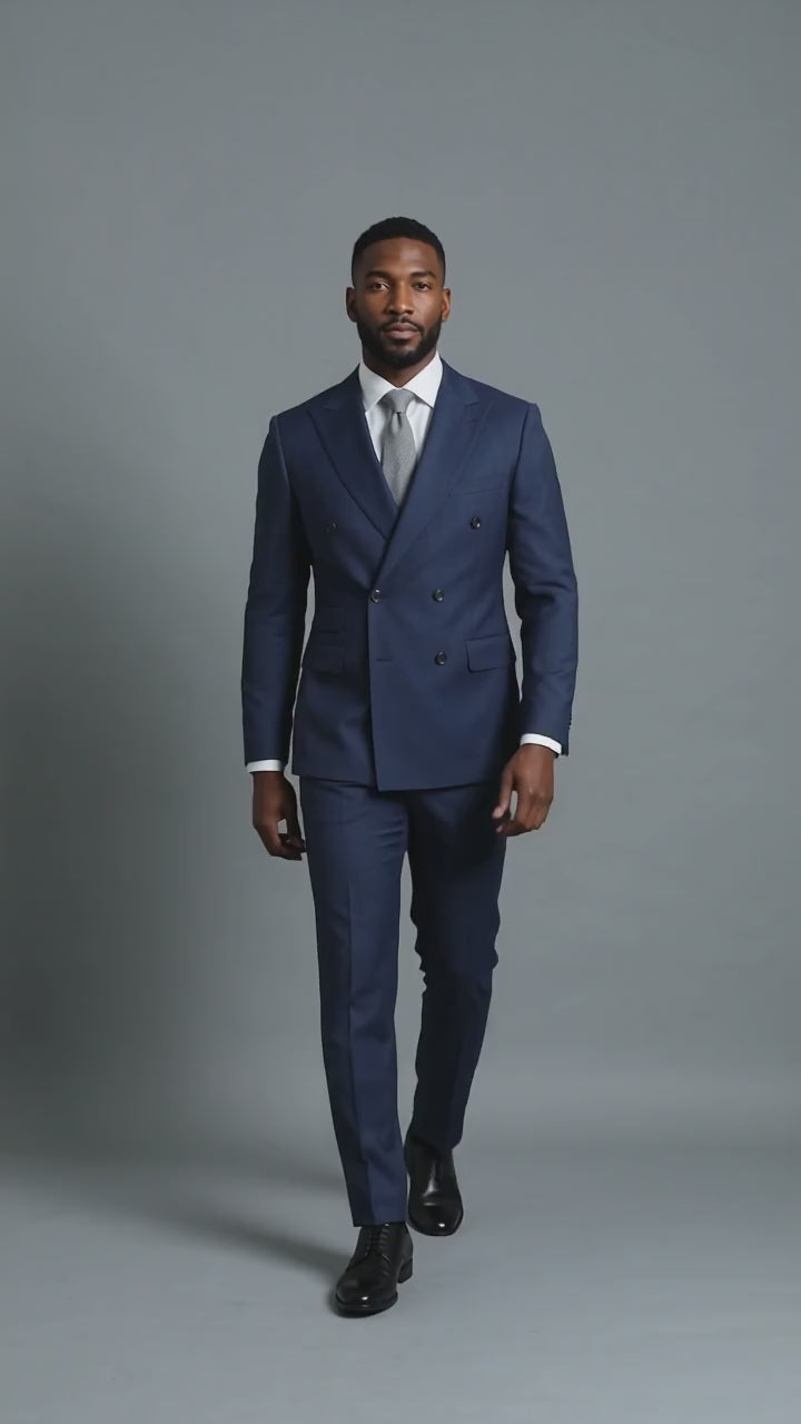 Double-Breasted Blue Suit