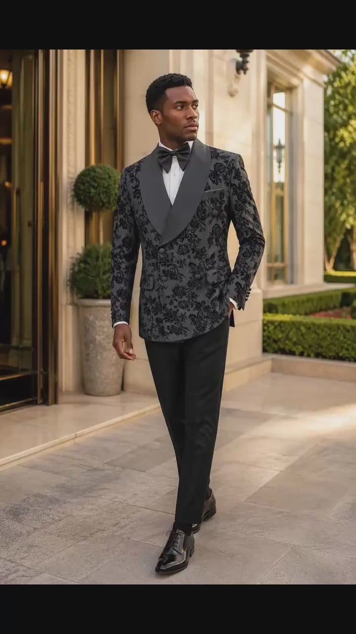 Men’s Floral Tuxedo Suit